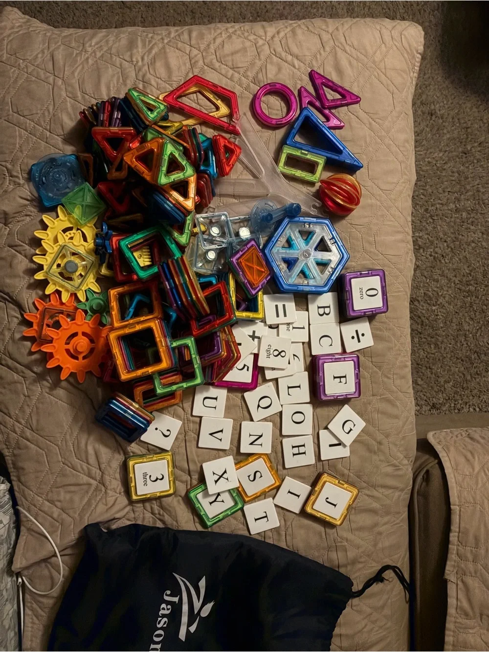Magnetic Building Tile Set - Multicolor Creative Blocks